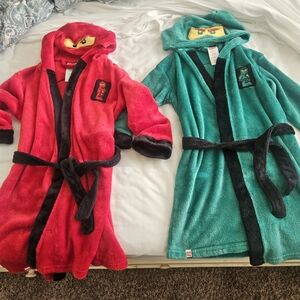 Lego Kids Hooded Pajama Robes in Red and Green